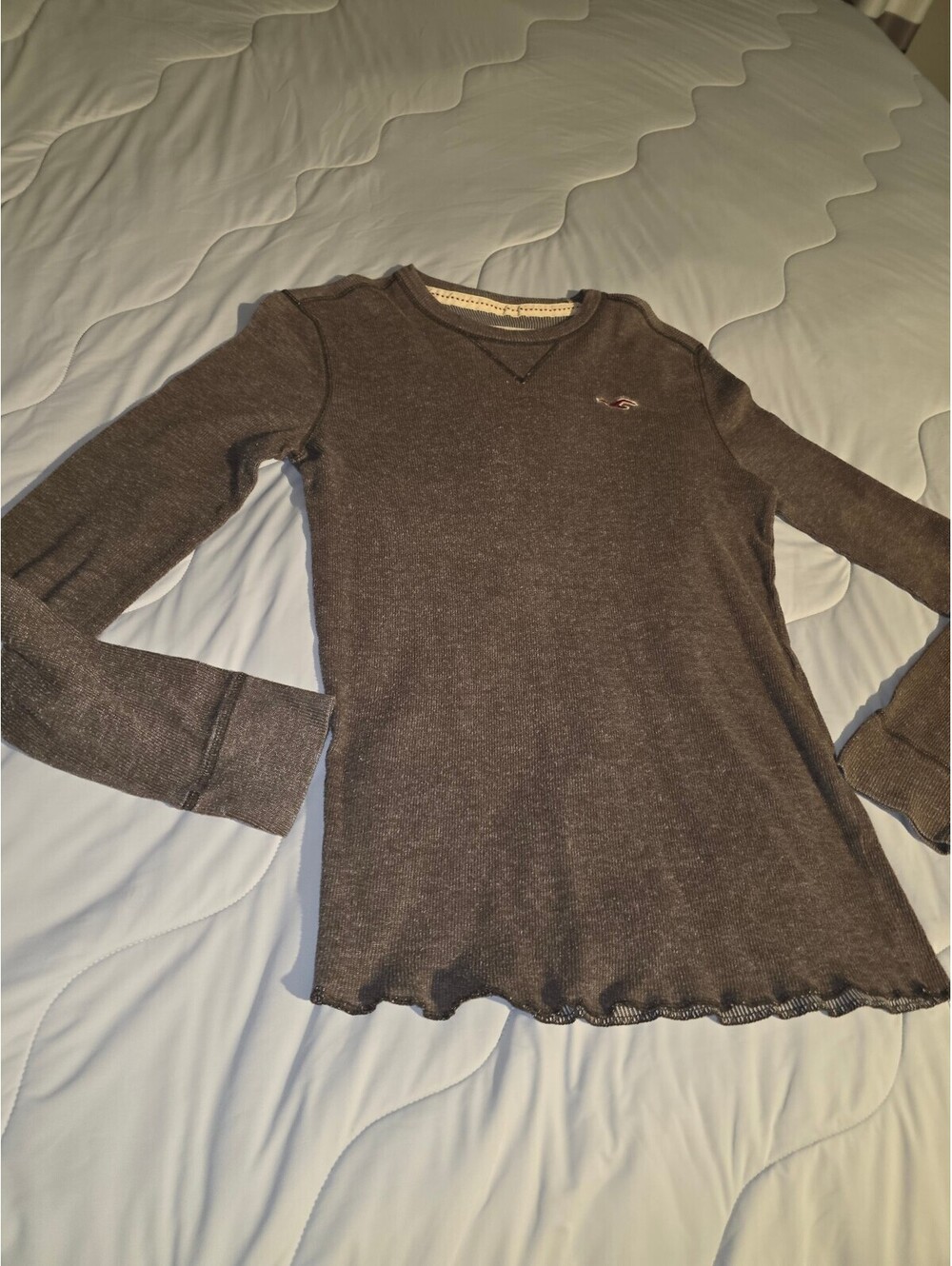 Faded Hollister Long Sleeve Brown Size Small